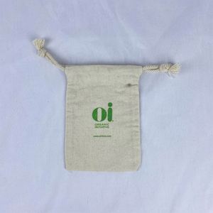 โปรโมชั่นขายส่ง: กระเป๋าผ้าฝ้ายออร์แกนิค 100% แบบเรียบง่ายพร้อมเชือกผูก รับสั่งทำตามแบบ - Product Image 4