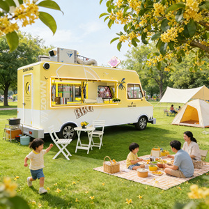 Venta Directa de Fábrica: Carro Móvil de Fibra de Vidrio Totalmente Equipado para Helados, Pizza, Barbacoa, Snacks, Papas Fritas y Comida Rápida, Resistente a la Corrosión - Product Image 1