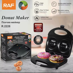 Sandwichera Antiadherente de Gran Diámetro (10 cm) para el Hogar, 750 W, Mini Máquina Eléctrica para Hacer Donuts de 2 Rebanadas - Product Image 5