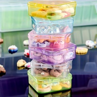 Boîte de rangement mini transparente rectangulaire en plastique, vente en gros de conteneurs PP de haute qualité, boîtes carrées en vrac