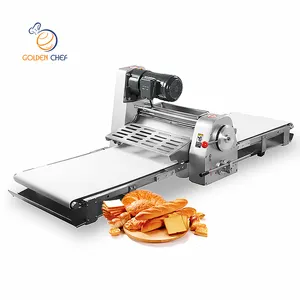 Electric Dough Sheeter 380mm 520mm Croissant Machine Dough Sheeter Automatic Table Top Dough Sheeter Roller Electric