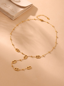 Nuova Collana Trendy con Ciondolo a Naso di Maiale in Acciaio Inossidabile, Impermeabile, Placcata Oro, Alta Qualità, Lunga Catena per Maglione da Donna - Product Image 6