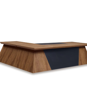 Nội thất văn phòng hiện đại văn phòng tư nhân điều hành bảng sồi L hình dạng bàn gỗ veneer hàng đầu - Product Image 1