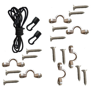 Corde élastique avec crochets métalliques en C, 3 m, 7 mm, caoutchouc haute résistance pour l'emballage d'équipements de plein air - Product Image 2