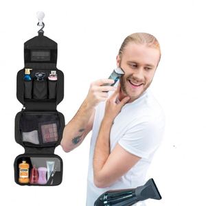 Échantillon gratuit Fabricant Logo personnalisé Nouveau Unisexe Petit Mini Sac de toilette pliable imperméable avec crochet de suspension pour - Product Image 6