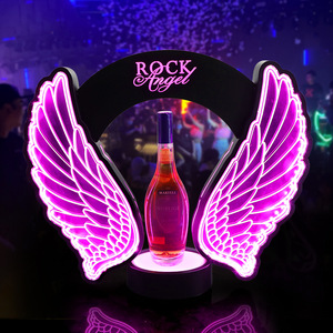 Estante para vinos con iluminación LED Rock Angel con alas para exhibición en bares y fiestas - Product Image 2