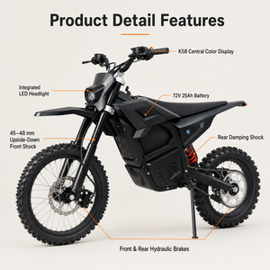 M7Ultra <b>72V</b> 2800W Dirt Bike 7000W Power Off Road Motorcycle with 25Ah Lithium <b>Battery</b> for Adults OEM Factory - Product Image 3