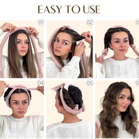 Vente directe usine : Kit de bigoudis sans chaleur, tige de coiffage sans chaleur, outil de coiffage pour ondulations naturelles sans dommages pour femmes, usage quotidien