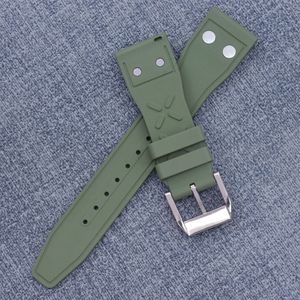 Bracelet de montre en caoutchouc fluoré respirant de luxe à dégagement rapide 20/21/22mm pour bracelet Rol-ex Sei-ko FKM <span class=keywords><strong>boucle</strong></span> ardillon en acier inoxydable - Product Image 3