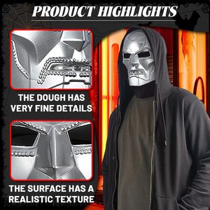 หน้ากากดร.ดูมพร้อมเสื้อคลุม ชุดคอสเพลย์ฮาโลวีนสำหรับผู้ใหญ่ อุปกรณ์ประกอบฉาก วัสดุสังเคราะห์ สำหรับทุกเพศ - Product Image 3