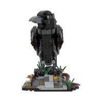 Bloques de Construcción Personalizados con Diseño de Cuervo, Modelo de Personaje, Set de Ladrillos DIY, Figura de Animal Personalizada, Regalo Coleccionable, OEM, ODM