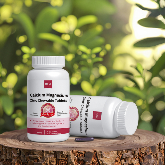 OEM Wholesale Non GMO High Potency Calcium Magnesium Zinc Coated Tablets Natural Organic Chewable Tablets Customizable