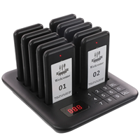 Pager certifié sans fil lumière rouge 10 appel récepteur son sonnerie bouton fabricant Restaurant appelant pour café camion de nourriture