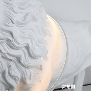 Sculpture de lion animal grandeur nature Statue de lion en fibre de verre décor à la maison en gros Statue de lion en résine bricolage décor à la maison - Product Image 3