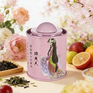 Barattoli di <span class=keywords><strong>Latta</strong></span> Vuoti Rotondi da 200g per Tè, Personalizzabili con Stampa, Confezione per Tè ai Fiori e Frutta, Mini <span class=keywords><strong>Scatola</strong></span> di <span class=keywords><strong>Latta</strong></span> Portatile per Tè alle Erbe - Product Image 4