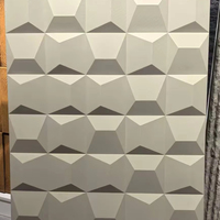Panneau décoratif mural en pierre d'imitation, texture brique 3D, en pierre culturelle PU personnalisée, forme pyramide