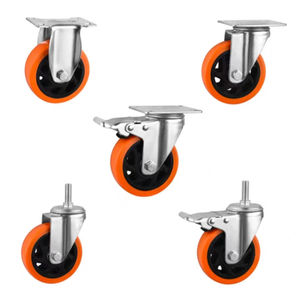 Op maat gemaakte 2,5/3/4/5 inch polyurethaan massieve zwenkwielen voor karren en meubels - Product Image 1