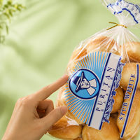 Sacs à pain en LDPE transparents robustes avec fermeture à clip, sacs en plastique de qualité alimentaire refermables avec soufflet de fond pour usage commercial