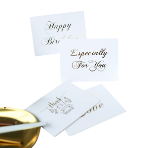 Custom Logo Mini <b>Thank</b> <b>You</b> <b>Card</b> White Bronzing Gift Decoration <b>Card</b> Scrapbooking Party Invitation DIY Deco Supply for <b>Wedding</b> - Product Image 1