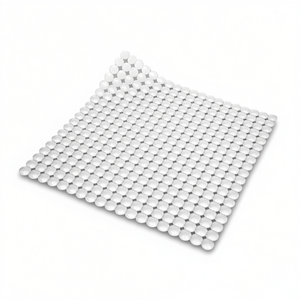 Tapis de douche antidérapant Rondo' 52x52 cm, tapis de bain blanc - Product Image 3