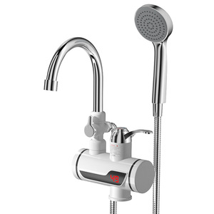 Bagno domestico <span class=keywords><strong>doccia</strong></span> scaldabagno elettrico istantaneo tre secondi riscaldamento rapido in plastica inglese 3000W IPX4 <span class=keywords><strong>rubinetto</strong></span> impermeabile - Product Image 1