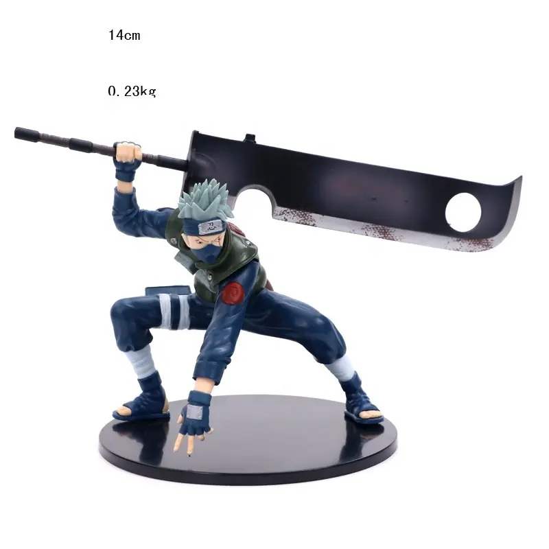 Anime Character Narut0es Hagi Kakashi with Decapitated Sword Action Figure Toys in Bag