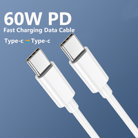 Taipuxi 1M 3.3FT 60W 3A PD Charge Rapide Type-C Usb-C À Type-C Câble Usb C