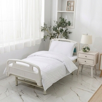 Literie douce et respirante en coton à rayures multicolores, drap lavable à usage hospitalier, taie d'oreiller, ensembles de housse de couette
