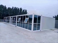 Maisons de conteneur pliables préfabriquées chinoises de 2 chambres à coucher avec auvent bébé Tipi tente pliante Flatpack maison Playhouse intérieur