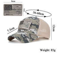 Casquette de baseball en camouflage à 6 panneaux avec logo brodé personnalisé pour hommes, de haute qualité, en gros, casquette de camionneur à fermeture à pression en maille