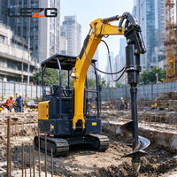 Machine de forage à vis hydraulique pour excavatrice, personnalisée par OEM, avec différentes pointes de vis de diamètres variés