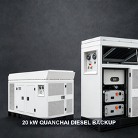 Générateur hybride éolien solaire diesel LINGGE Quanchai 20 kW 32 kWh Batterie au lithium 10 kW Inverseur mobile super silencieux