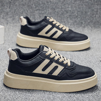 Nouvelles chaussures de planche pour hommes, chaussures décontractées à la mode et à la mode, chaussures de sport respirantes à coupe basse, semelle épaisse pour hommes augmentant la hauteur
