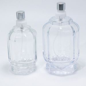 Middle East Dubai Arabian <b>Empty</b> Luxury Irregular Crown Cap 50ml 100ml Clear Crimp Arabic Perfume Glass Bottle With <b>Box</b> Packaging - Product Image 2