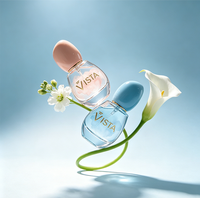Flacons de parfum rectangulaires de luxe 30ml 50ml avec bouchon à vis, en verre sérigraphié, avec diffuseur et bouchon prêt à l'emploi, emballage en boîte, vente en gros