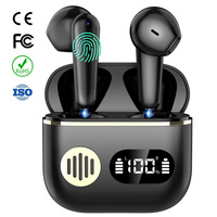 Auriculares Inalámbricos TWS Personalizados con Cancelación de Ruido 750 ENC, Certificación CE Rohs ISO90001, Pantalla LED, Chip JL, Auriculares Bluetooth