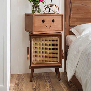 Moderno gabinete de Arte de madera maciza <span class=keywords><strong>Internet</strong></span> famoso rectángulo Robot mesita de noche sofá almacenamiento lateral para sala de estar - Product Image 5