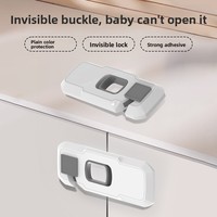 Serrure invisible à mortaise et tenon, couleur unie, pour porte de réfrigérateur, spéciale, sans perforation, sécurité enfant, pour tiroir