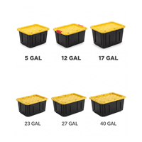 Boîte de rangement en plastique empilable robuste de 5 gallons avec couvercle, réutilisable, étanche, pour expédition, logistique, OEM