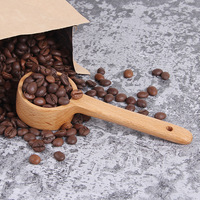 Cuillère en bois de hêtre à long manche, style japonais-coréen, créative, pour assaisonnement et mesure, idéale pour les desserts, les salons de thé et comme cadeaux d'affaires modernes