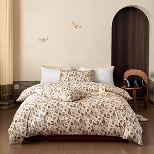 Sang Trọng 4-Mảnh Đảo Ngược Bộ Đồ Giường Comforter Set Hữu Cơ Teal Màu Vua Kích Thước - Product Image 1