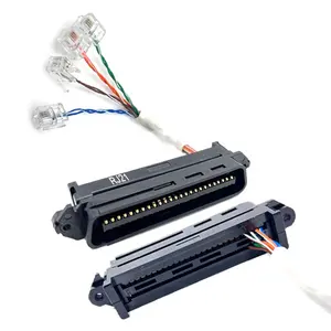 25对Rj21公50针Idc电信连接器0.085英寸至Rj11接线板电缆组件