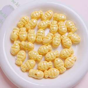 Cute Cream Jelly Beans Mini Fish Straight Hole <b>Beaded</b> DIY Bracelet Accessories Material Acrylic <b>Beads</b> - Product Image 2