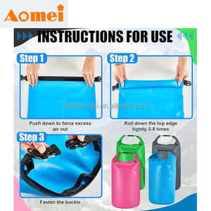 奥美定制2户外批发海洋袋2L 3L 5L 10L 15L 20L 30L聚氯乙烯防水油布防水干袋防水背包干袋 - Product Image 3