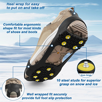 Crampons antidérapants pour la marche sur la neige et la glace, couvre-chaussures en caoutchouc pour la marche sur glace, crampons antidérapants