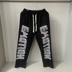 Tendance mixte émotiones dessin animé lettre imprimé diamant chaud T-shirt à manches courtes pour hommes et femmes haute rue garde pantalon - Product Image 1