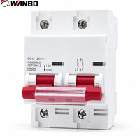 Disjoncteur à large plage de tension Wanbo-514 DC 12-125V, poignée rouge, 63A 250A, Li-Ion, Plomb-Acide, EV, RV, Rail DIN, 1P 2P