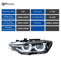 Feux avant AKD Car Styling pour BMW F30, projecteur LED, lentille de projecteur, 2012-2019, F31 320i, feux avant, clignotants, accessoire automobile