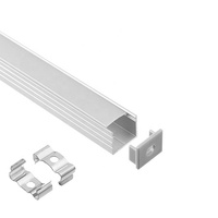 Profilé LED en alliage d'aluminium 18*13mm Série 6000 T5 Anodisé avec couvercle PC laiteux, CRI 90 élevé, éclairage LED couleur 2700-6500K