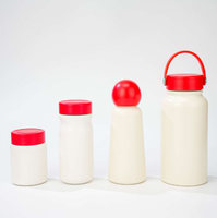 Nouvelle Tasse Isotherme à Double Paroi avec Couvercle Sphérique Rouge – Bouteille d'Eau et Mug de Voyage Portable et Personnalisable
